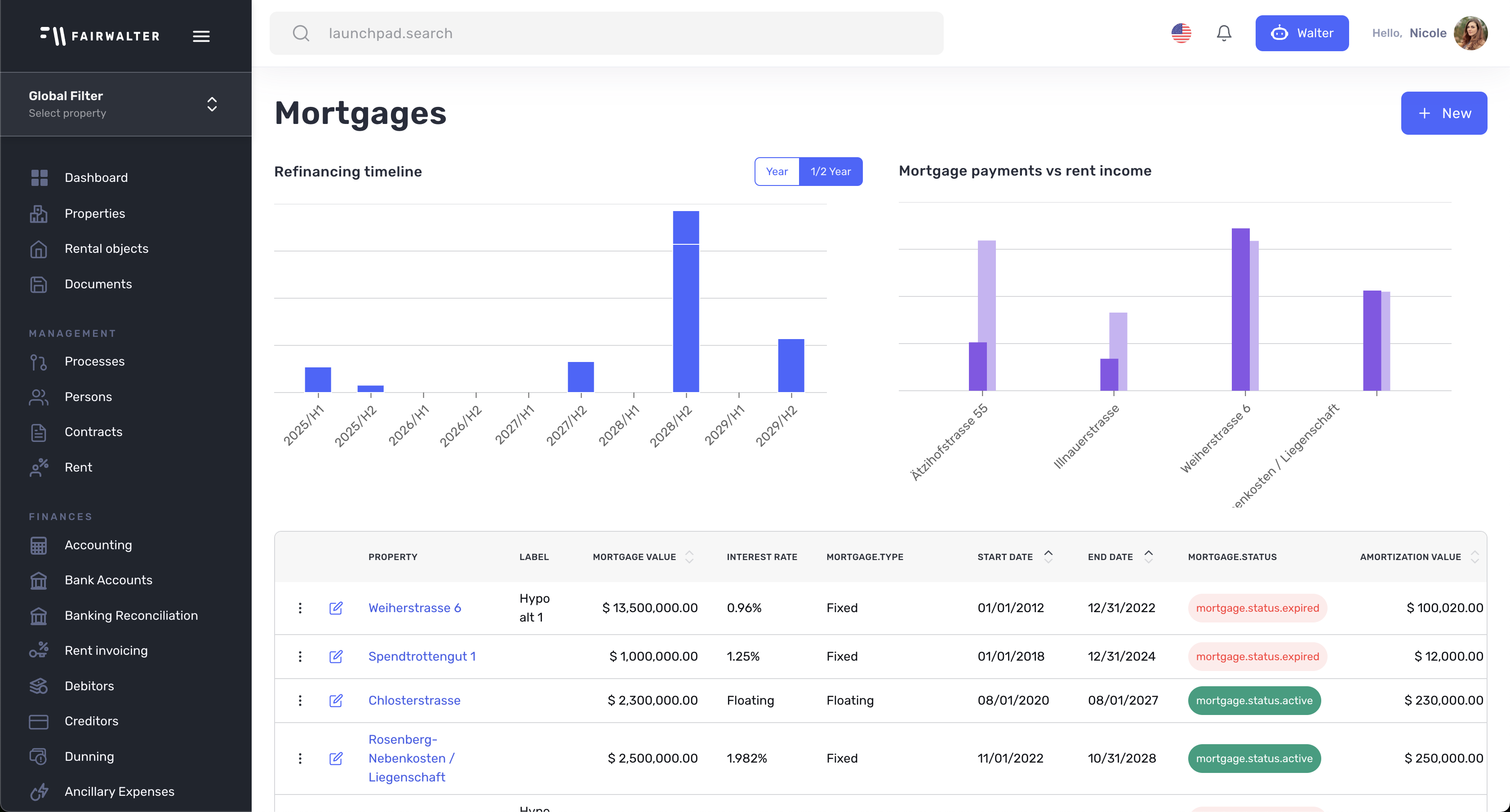 Mortgage feature design