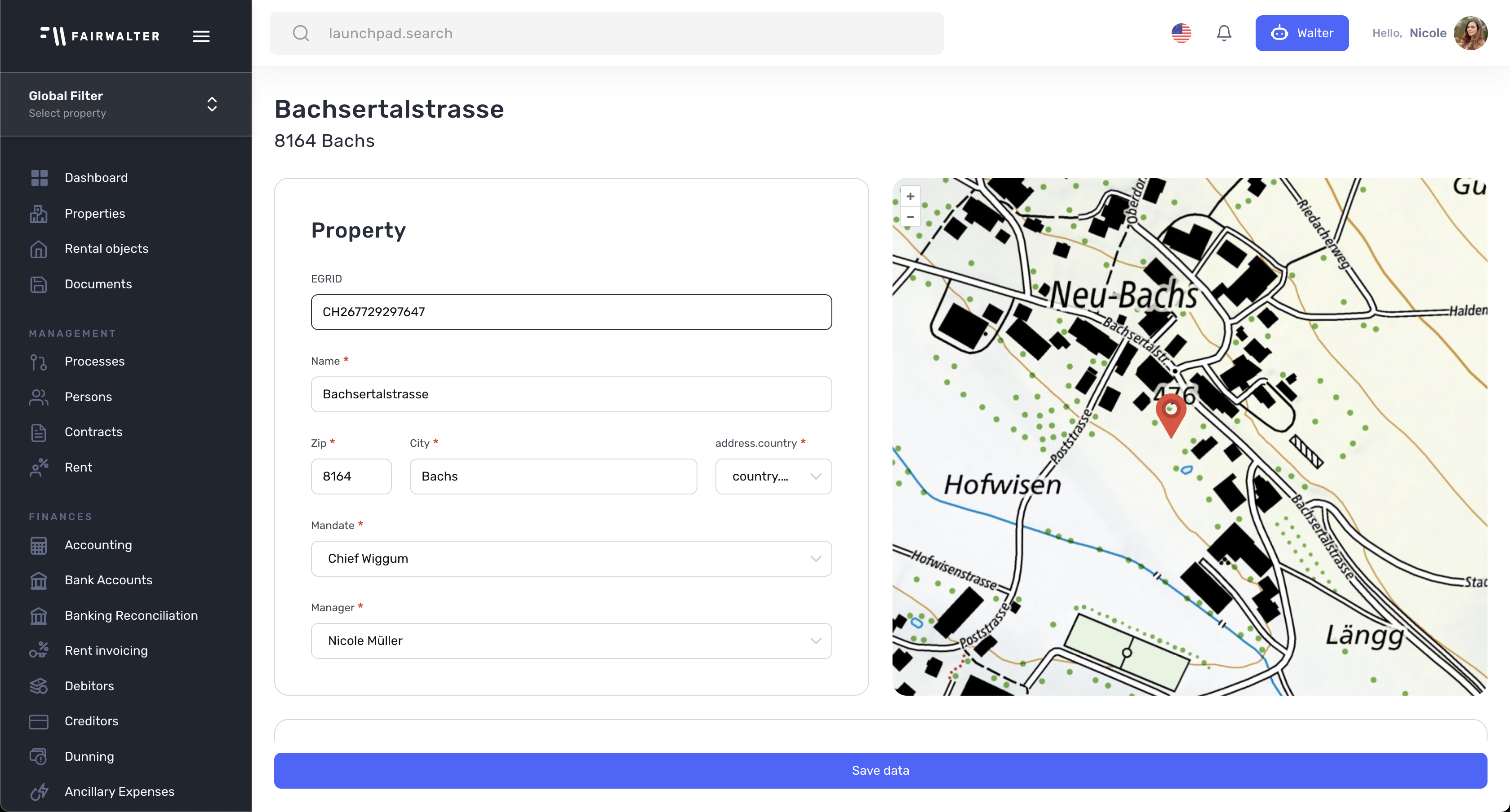 After redesign - property creation